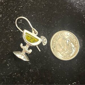 Single Margarita Glass Earring